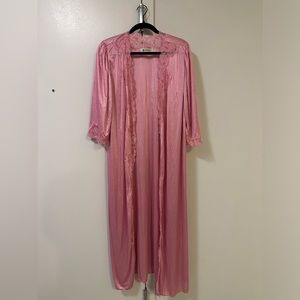 Vintage Pink Silk Robe